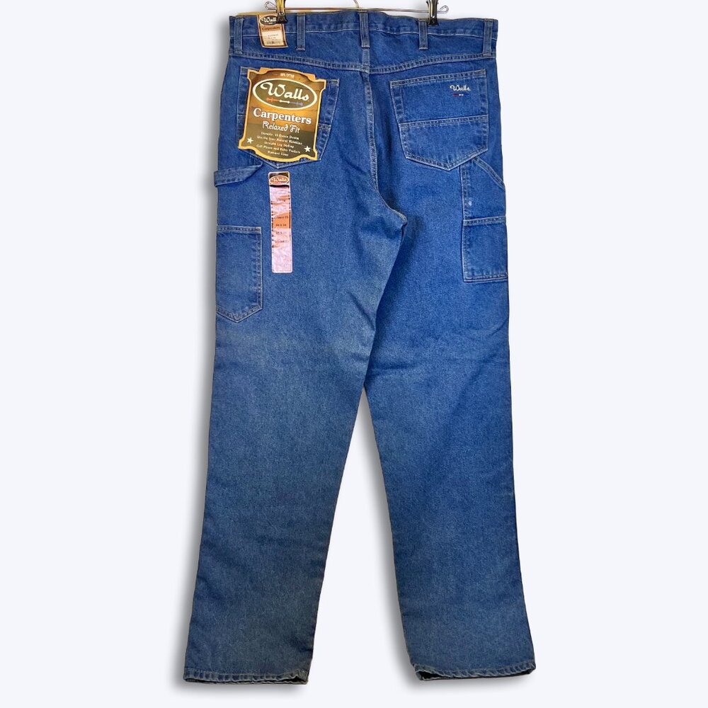 Vtg Walls Carpenter Jeans Mens 38x36 Relaxed Fit Straight Leg Workwear Denim NWT